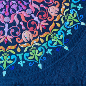 mandala bleu detail
