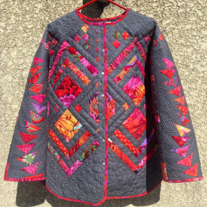 motif devant veste patchwork